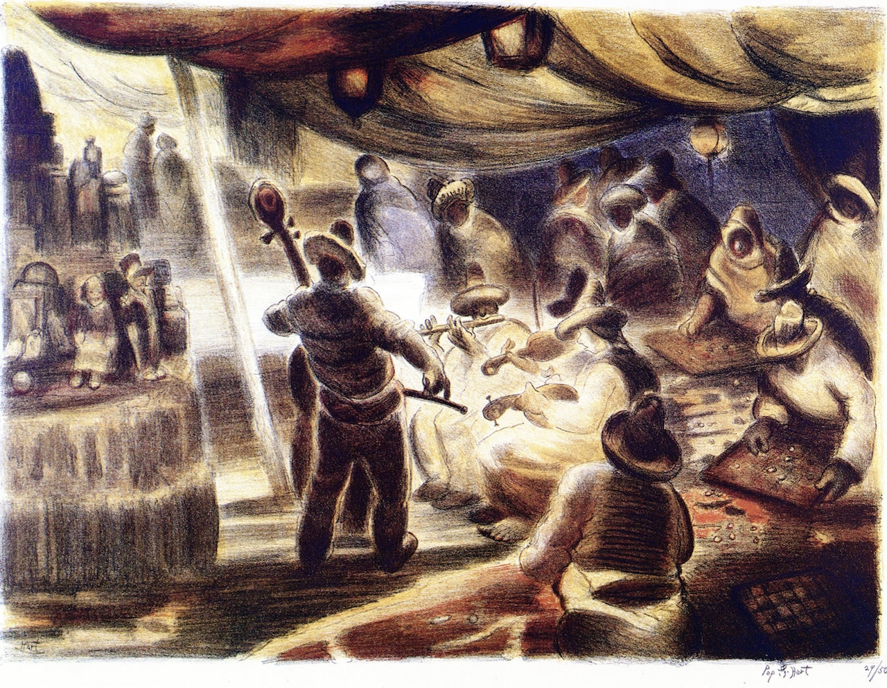 Mexican Orchestra by George (Pop) Overbury Hart,A3(16x12")Poster