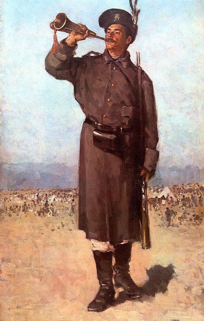 The Bugler, vintage artwork by Nicolae Grigorescu, 12x8" (A4) Poster
