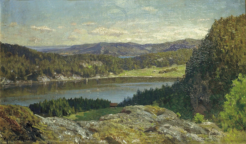 Holmestrand, vintage artwork by Morten Muller, 12x8" (A4) Poster