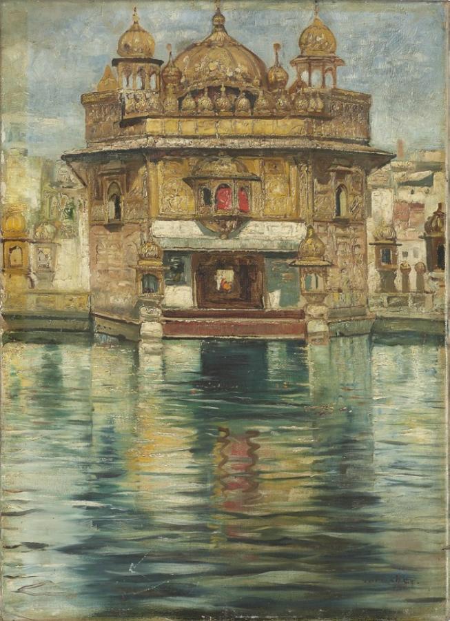 The Golden Temple (of Amritsar) by Gyula Tornai,A3(16x12")Poster