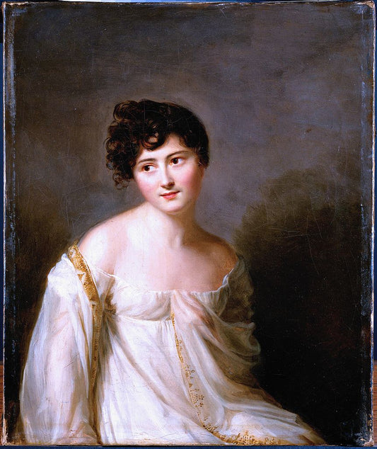 Juliette Recamier, vintage artwork by Firmin Massot, 12x8" (A4) Poster