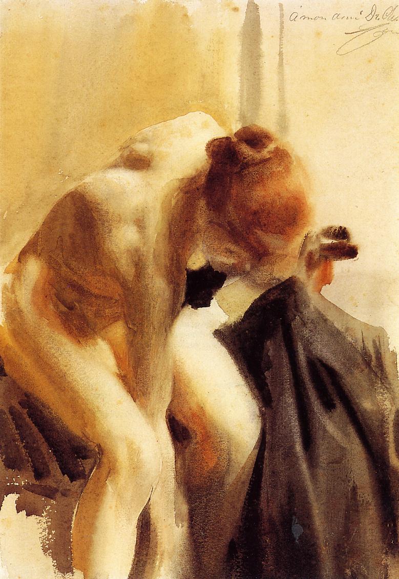 A Female Nude by Anders Zorn,A3(16x12")Poster