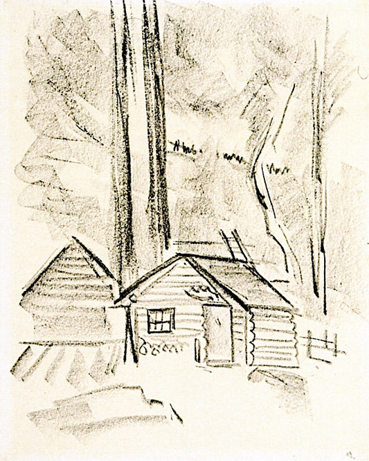 Cobbs Camp II, vintage artwork by Marsden Hartley, 12x8" (A4) Poster