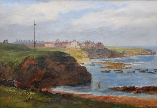 Cullercoats from the South, vintage artwork by John Wilson Carmichael, A3 (16x12") Poster Print