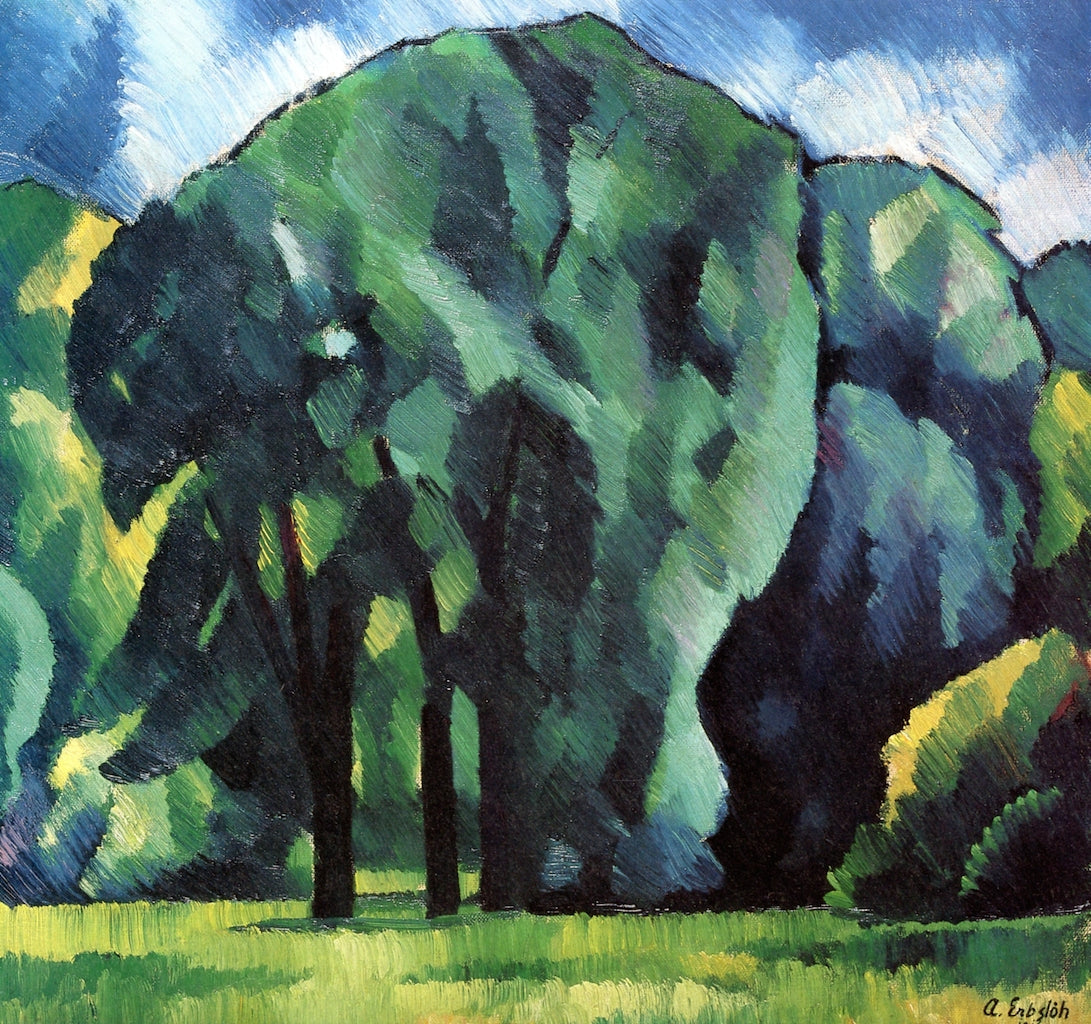 Grove of Trees in an English Garden by Adolf Erbslöh,16x12(A3) Poster