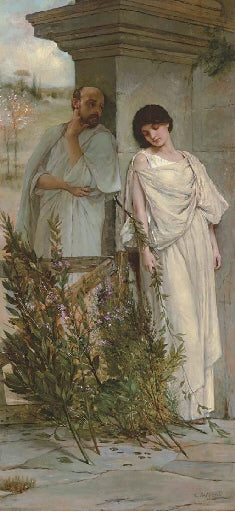 A Secret Love, vintage artwork by Vicente Palmaroli y Gonzalez, 12x8" (A4) Poster