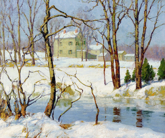 Connecticut in Winter by Maurice Braun,16x12(A3) Poster