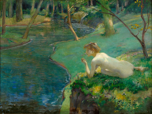 The Water Nymph by Ludwig von Hofmann,A3(16x12")Poster