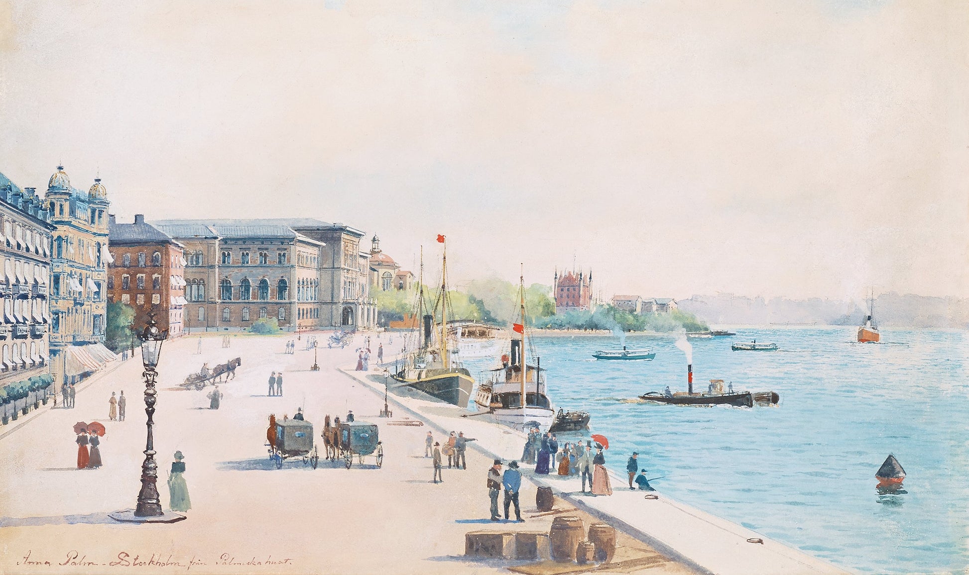Stockholm from Maison Palm by Anna Palm de Rosa,A3(16x12")Poster