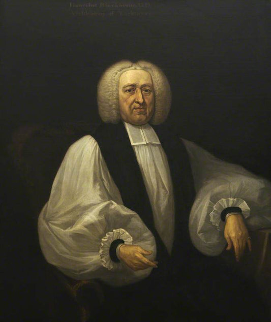 Lancelot Blackburne (1658–1743), Archbishop of York, vintage artwork by Attributed to Joseph Highmore, 12x8" (A4) Poster