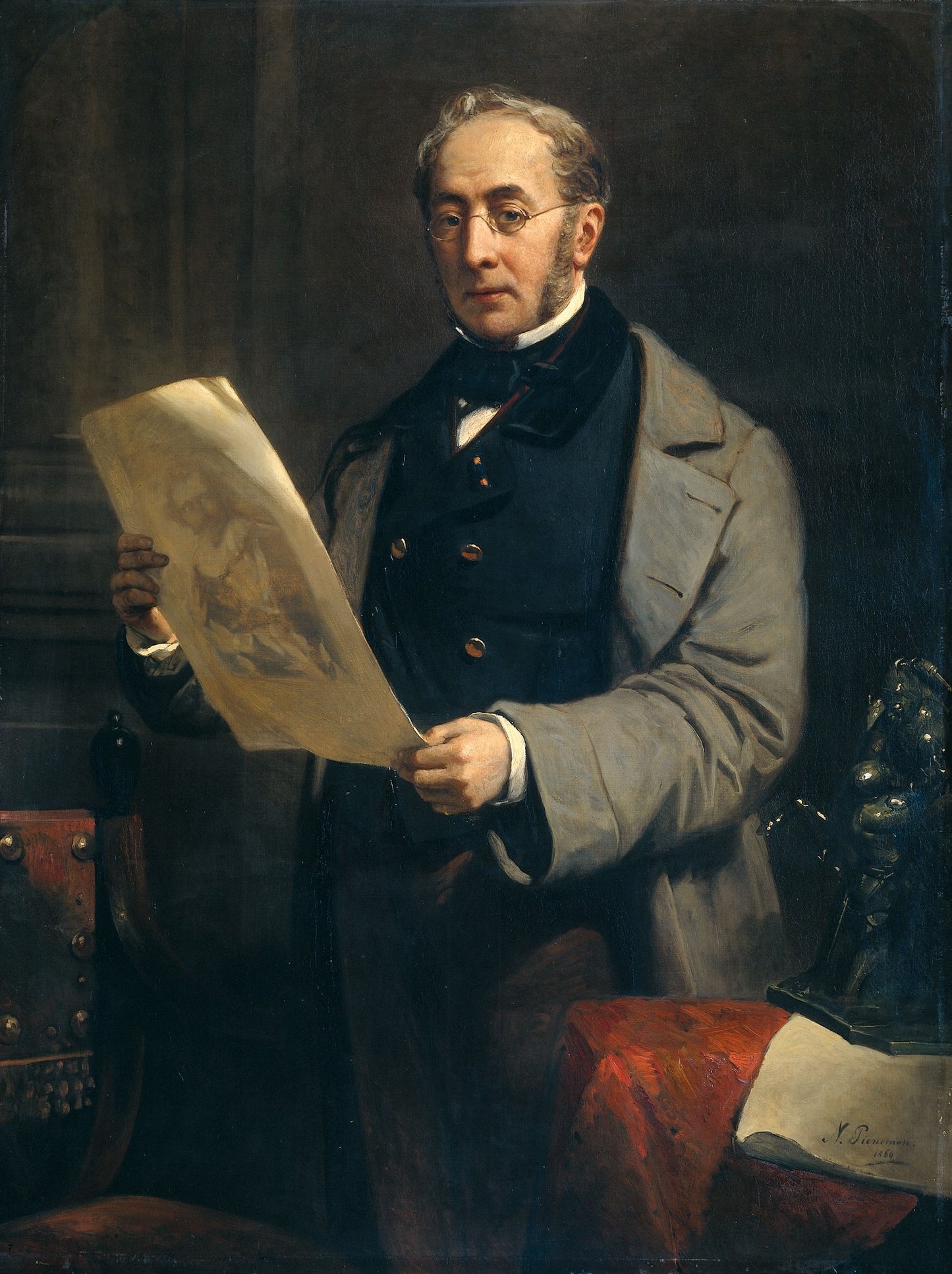 Jacob de Vos Jacobszoon (1803-1878), vintage artwork by Nicolaas Pieneman, A3 (16x12") Poster Print