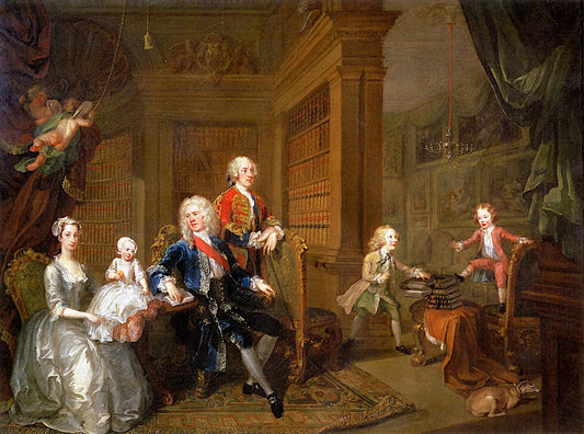 The Cholmondeley Family, vintage artwork by William Hogarth, 12x8" (A4) Poster
