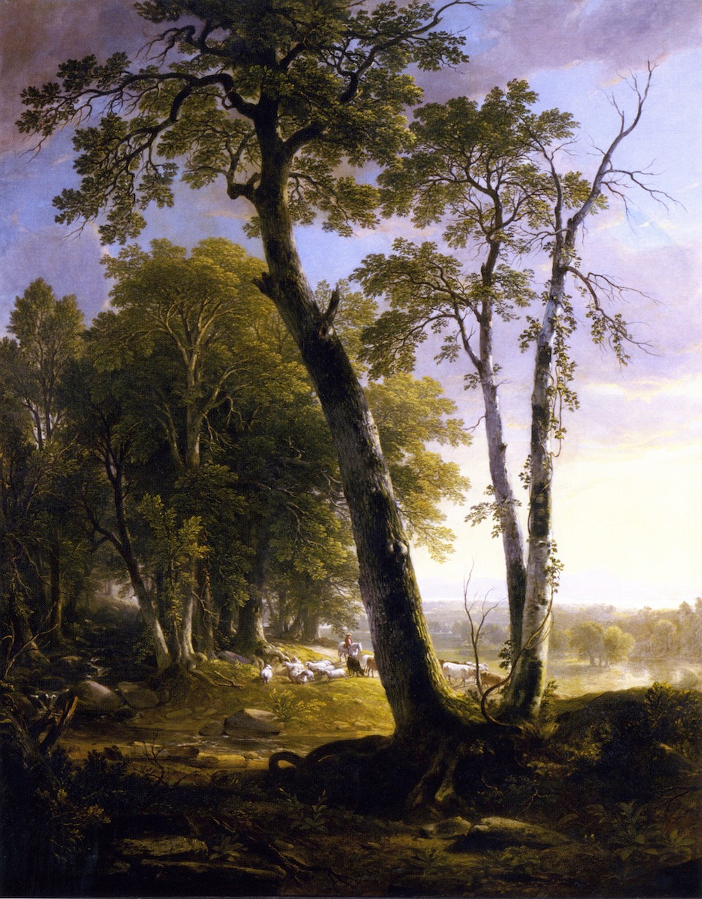Landscape, Composition, Afternoon, In the Woods, vintage artwork by Asher Brown Durand, A3 (16x12") Poster Print