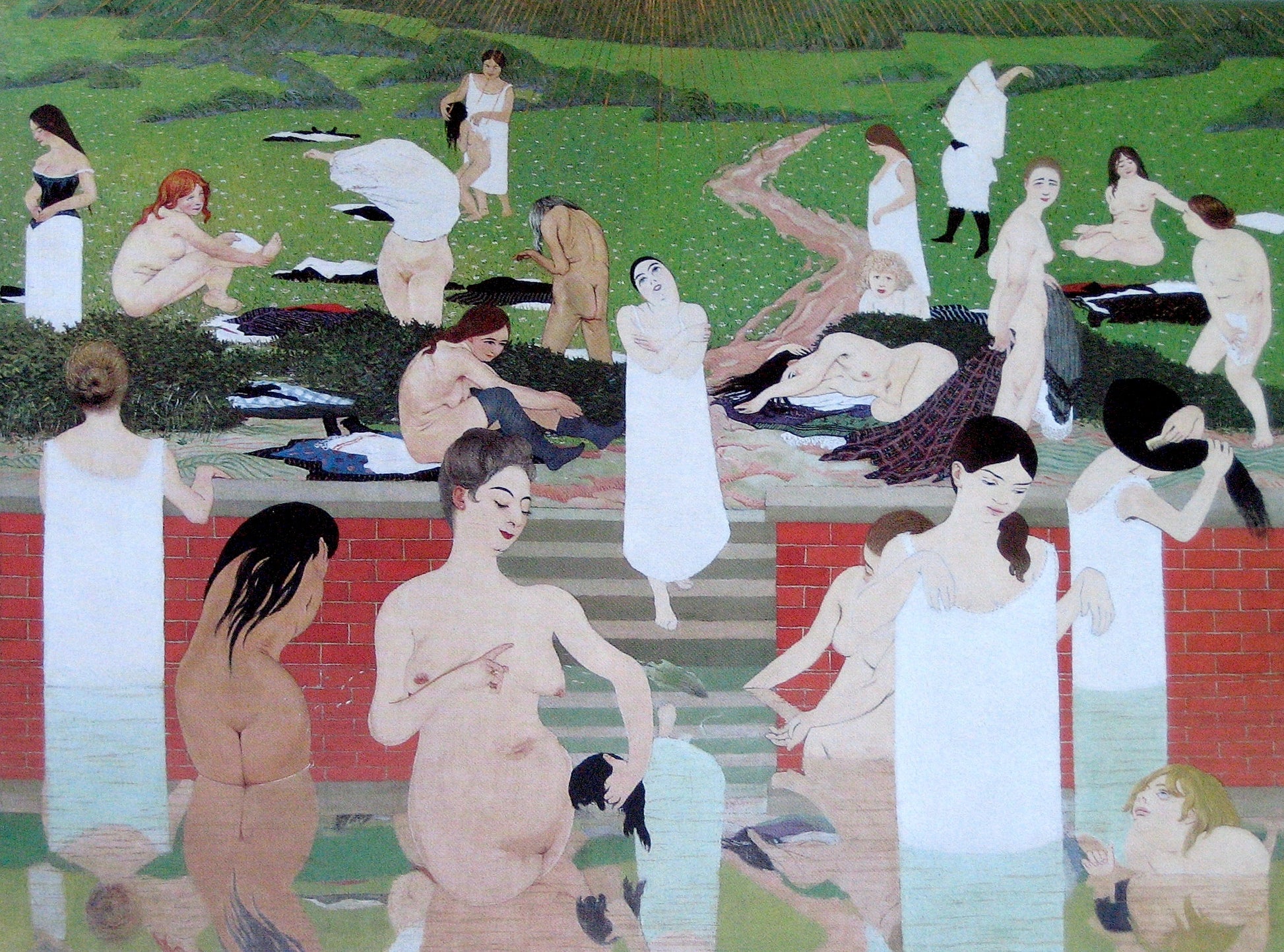 The Bath, Summer Evening by Felix Vallotton,A3(16x12")Poster