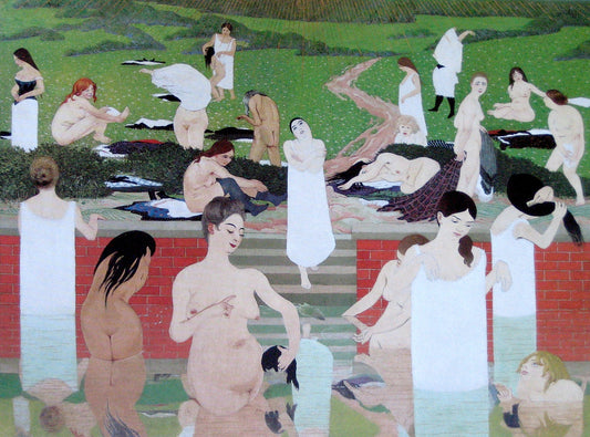 The Bath, Summer Evening by Felix Vallotton,A3(16x12")Poster