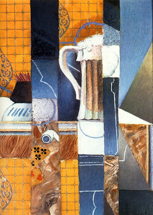 Beer Glass and Cards by Juan Gris,16x12(A3) Poster