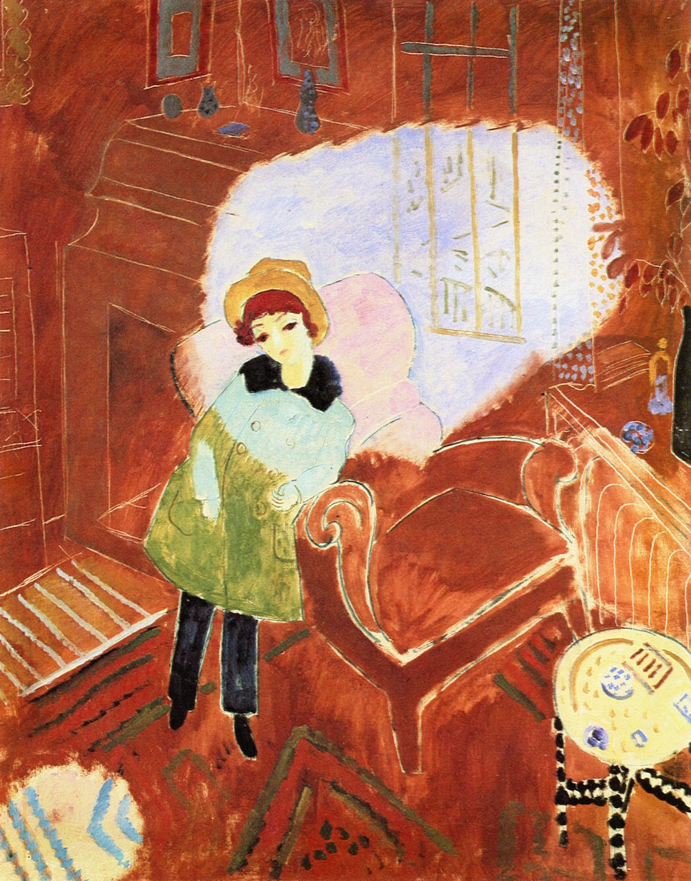 Iván by  the Armchair, vintage artwork by Isaac Grünewald, 12x8" (A4) Poster