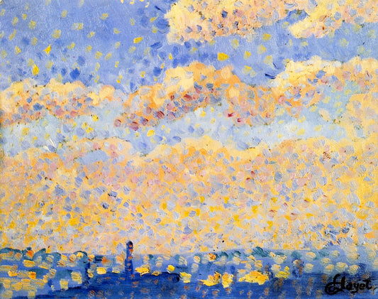 The Sky over the City, vintage artwork by Louis Hayet, 12x8" (A4) Poster