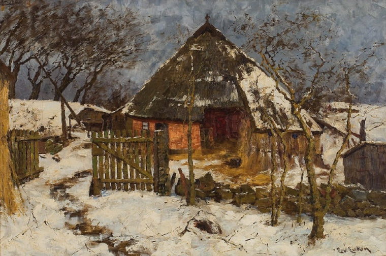 The Dornenhaus in Winter, Taushnee by Elisabeth von Eicken,A3(16x12")Poster