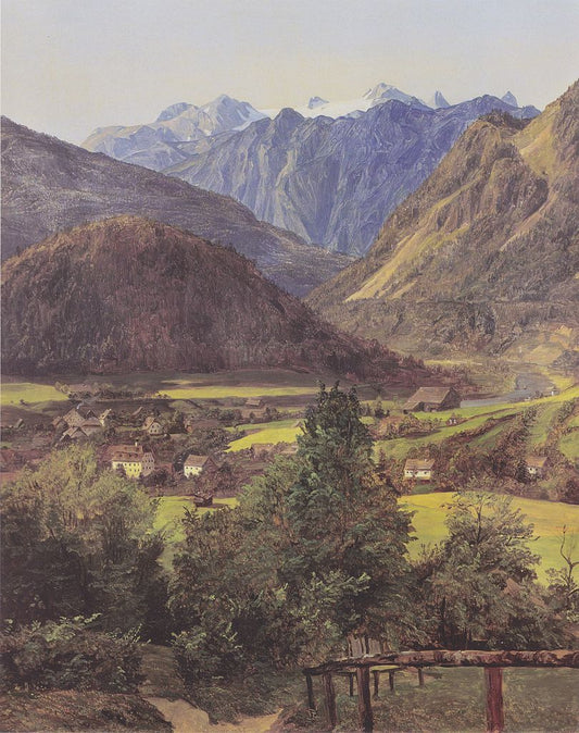 Dachstein, vintage artwork by Ferdinand Georg Waldmüller, A3 (16x12") Poster Print