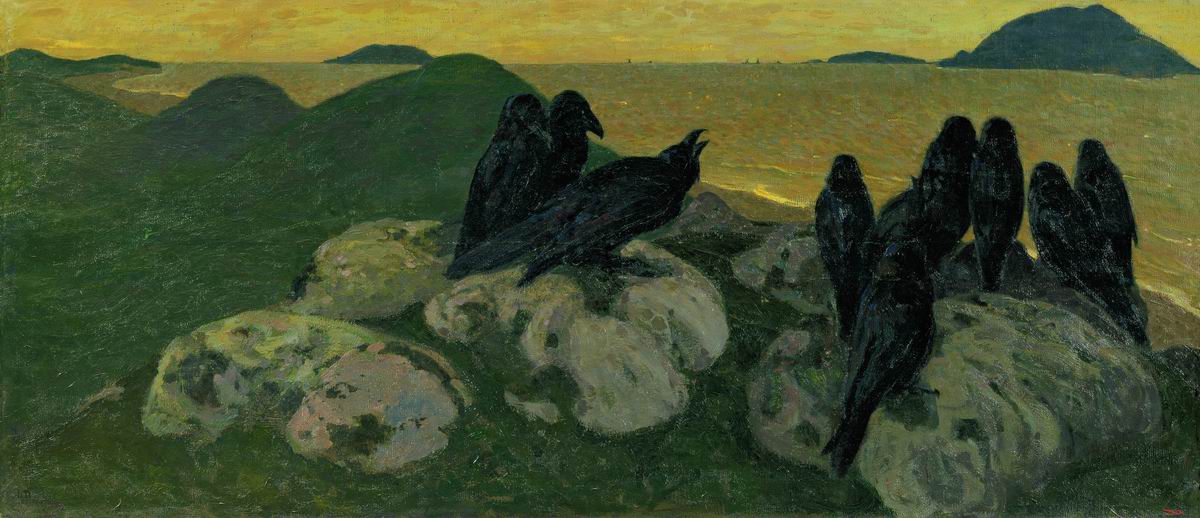 The Crows by Nicholas Roerich,16x12(A3) Poster