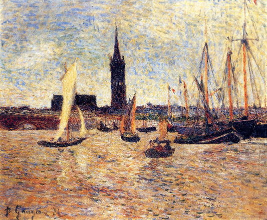 Bordeaux Harbor, vintage artwork by Paul Gauguin, 12x8" (A4) Poster
