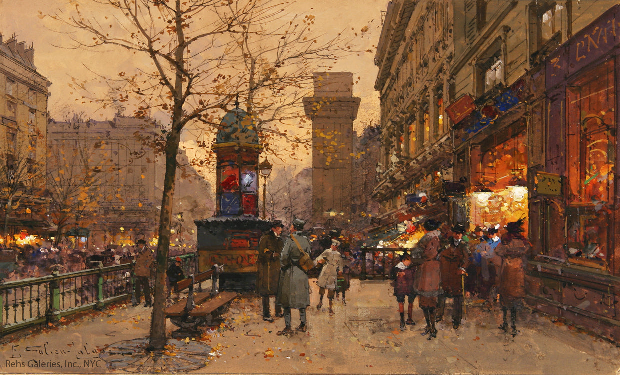 Porte St. Martin by Eugene Galien-Laloue,A3(16x12")Poster