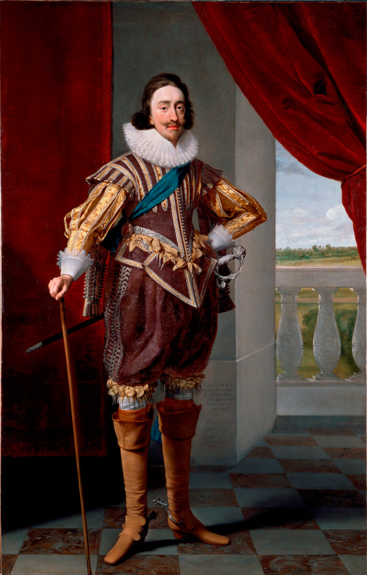 Charles I (1600-1649), vintage artwork by Daniël Mijtens, 12x8" (A4) Poster