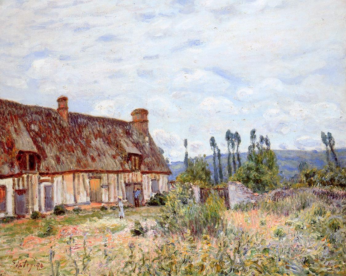 Abandoned Cottage, vintage artwork by Alfred Sisley, 12x8" (A4) Poster