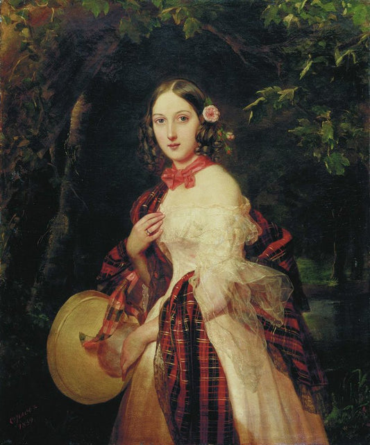 Portrait of Maria Beck, vintage artwork by Pimen Orlov, A3 (16x12") Poster Print