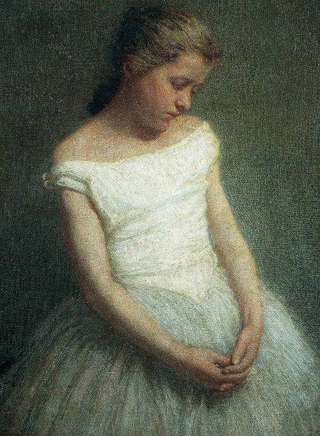 Ballerina, vintage artwork by Angelo Morbelli, 12x8" (A4) Poster