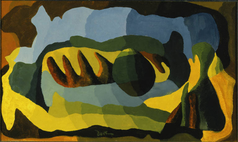 Green Ball, vintage artwork by Arthur Dove, 12x8" (A4) Poster