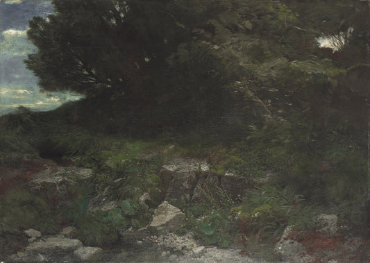 by  the Edge of a Wood, vintage artwork by Arnold Böcklin, 12x8" (A4) Poster