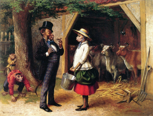 Who's Afraid, vintage artwork by William Holbrook Beard, 12x8" (A4) Poster