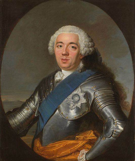 Portrait of William IV, Prince of Orange, vintage artwork by Jacques-Andre-Joseph Aved, 12x8" (A4) Poster