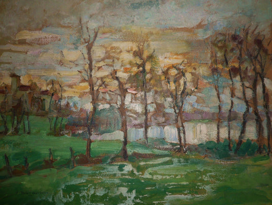 Crepuscule, vintage artwork by Victor Charreton, 12x8" (A4) Poster