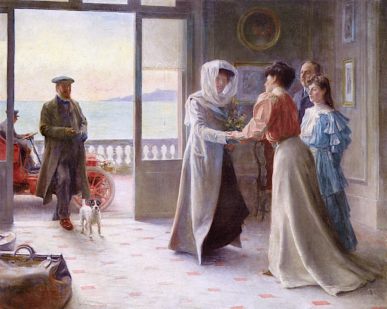 A Warm Welcome, vintage artwork by Julius LeBlanc Stewart, 12x8" (A4) Poster