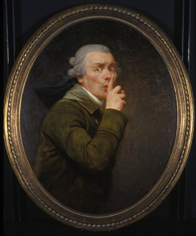 Le Discret, vintage artwork by Joseph Ducreux, 12x8" (A4) Poster