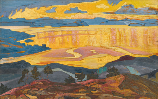 Before the Rain, vintage artwork by Nicholas Roerich, 12x8" (A4) Poster