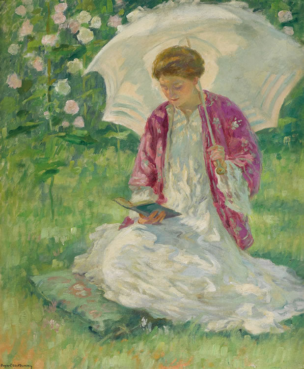 Girl In Sunlight, vintage artwork by Rupert Bunny, 12x8" (A4) Poster