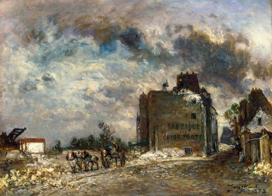 Demolition of the Rue des Francs-Bourgeois, vintage artwork by Johan Barthold Jongkind, A3 (16x12") Poster Print