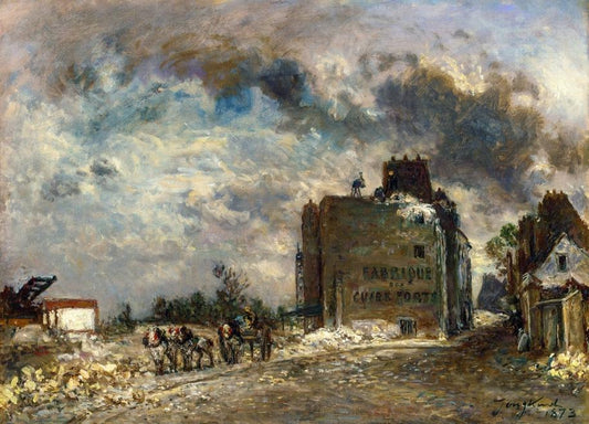 Demolition of the Rue des Francs-Bourgeois, vintage artwork by Johan Barthold Jongkind, A3 (16x12") Poster Print