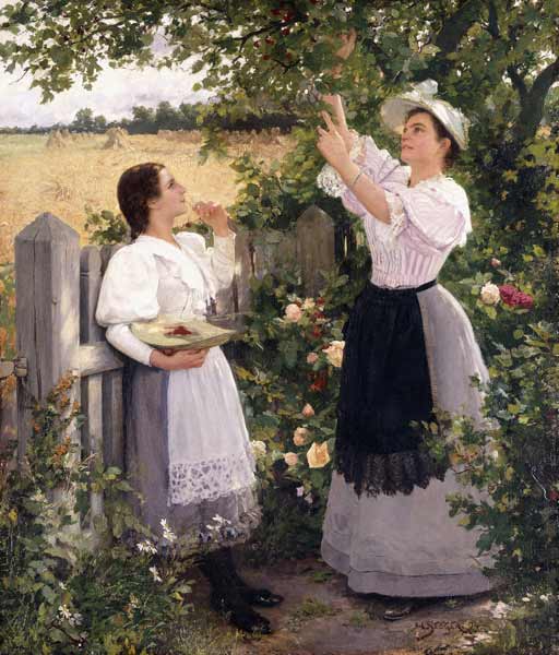 The cherry pickers by Hermann Seeger,A3(16x12")Poster