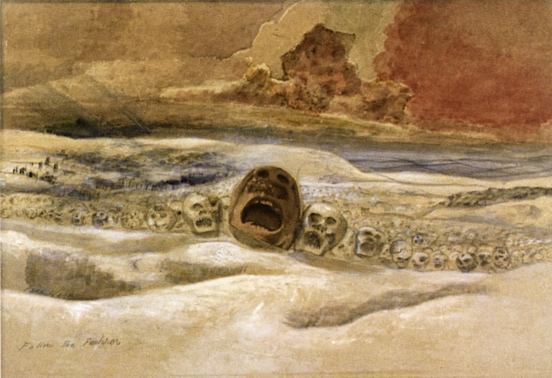 Follow the Führer over the Snows, vintage artwork by Paul Nash, 12x8" (A4) Poster