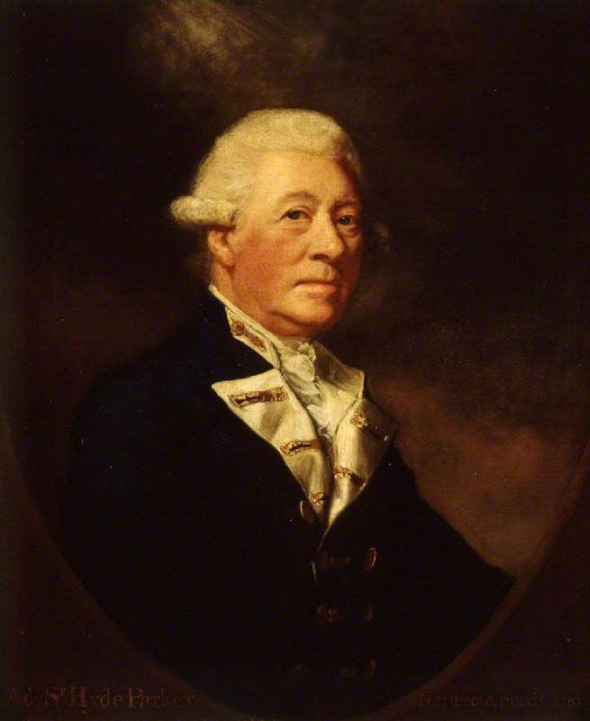Admiral Sir Hyde Parker, vintage artwork by James Northcote, 12x8" (A4) Poster