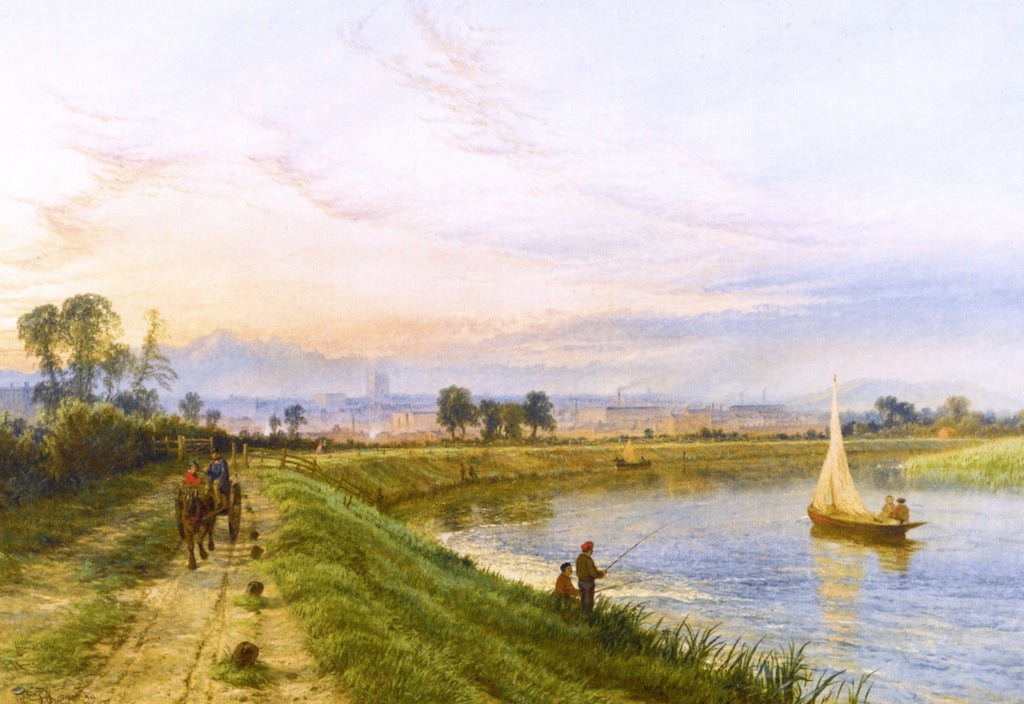 Nottingham, vintage artwork by Henry Dawson, A3 (16x12") Poster Print