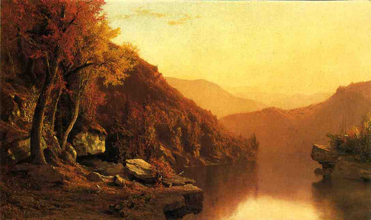 Shawanagunk Mountains, Autumn, vintage artwork by Jervis McEntee, 12x8" (A4) Poster