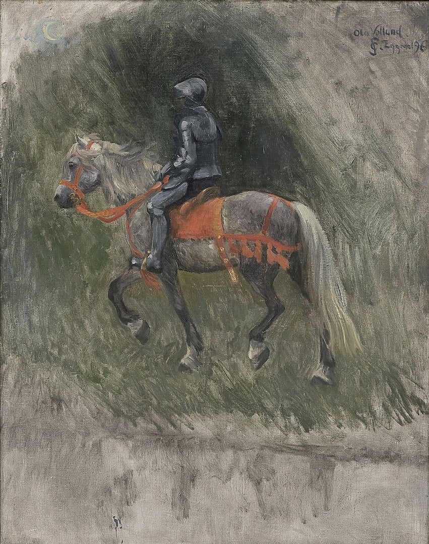 Study of Ola Velland, vintage artwork by Christian Skredsvig, 12x8" (A4) Poster