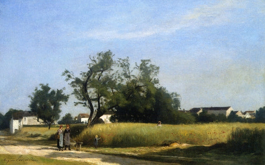A Walk in the Countryside, vintage artwork by Eugene-Antoine-Samuel Lavielle, A3 (16x12") Poster Print