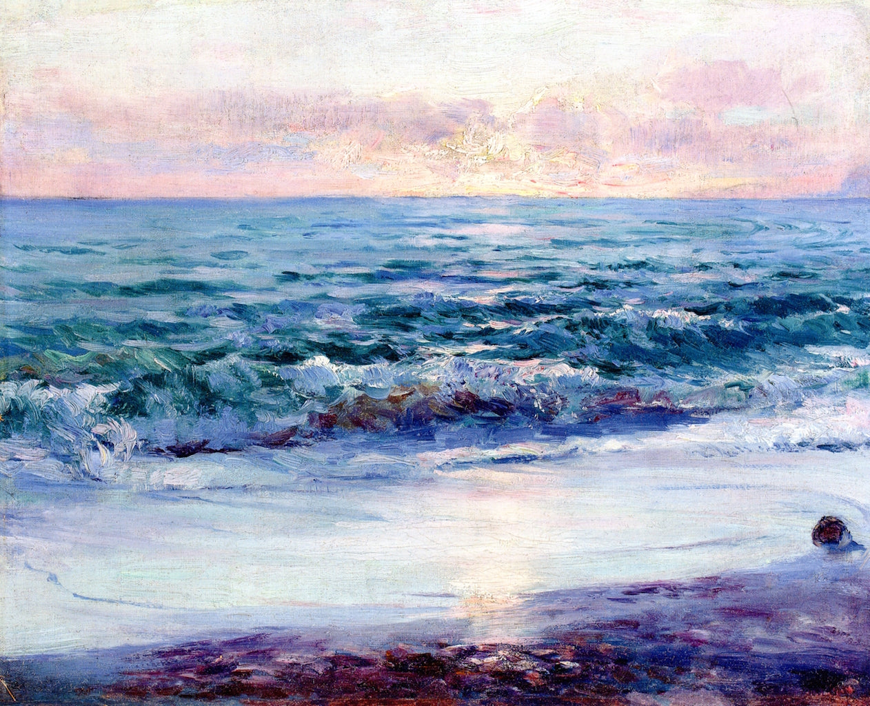 Mediterranean at Ventimiglia, vintage artwork by William Blair Bruce, 12x8" (A4) Poster